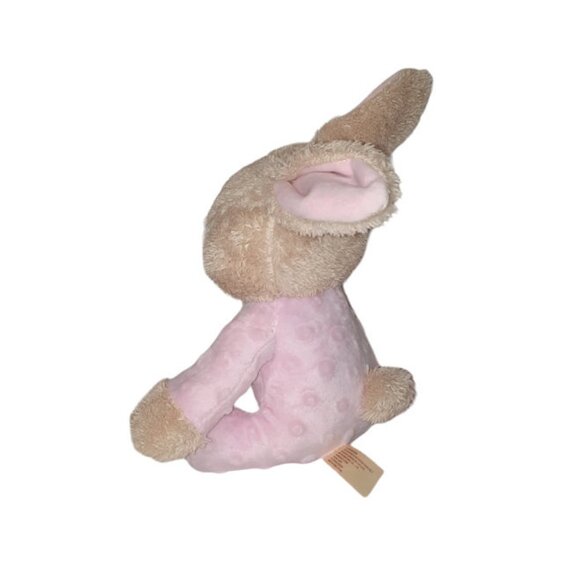 MTY International My First Easter Plush Bunny Minky Dot Rattle Bib Blanket Set - Picture 4 of 9